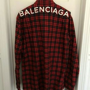 BALENCIAGA oversized men casual shirt Sz L